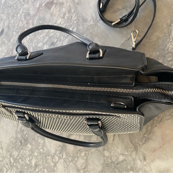 Michael Kors Black Studded Satchel with Silver Hardware - Picture 4 of 6